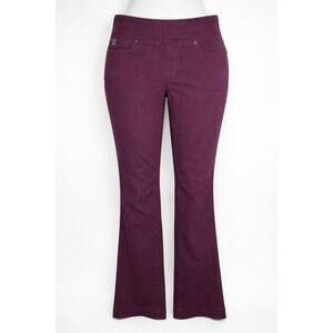 Belle by‎ Kim Gravel TripleLuxe Twill Pants Petite 6P Plum